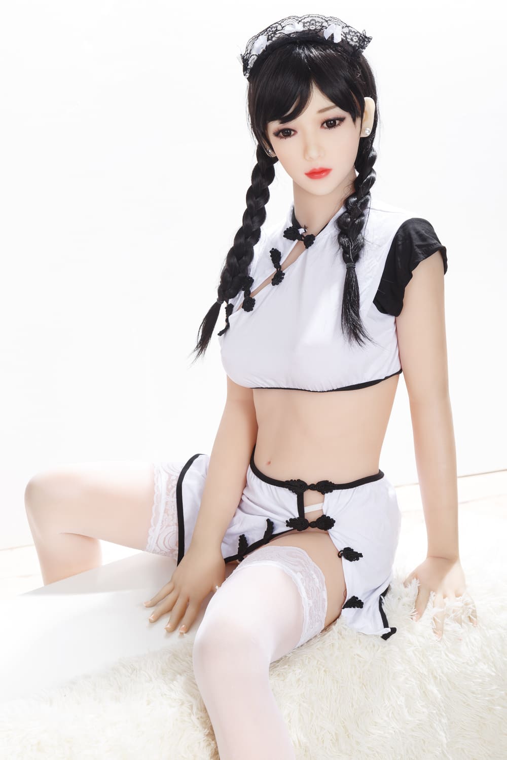 Секс-лялька meisa - фото 10 | lovedoll Секс-лялька meisa у білому вбранні та з чорними косами