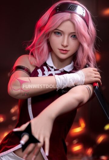 Секс-лялька Sakura Haruno тримає на пальці металеву зірку