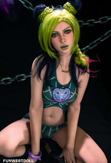 Секс-лялька Jolyne Cujoh з салатовим волоссям та губами