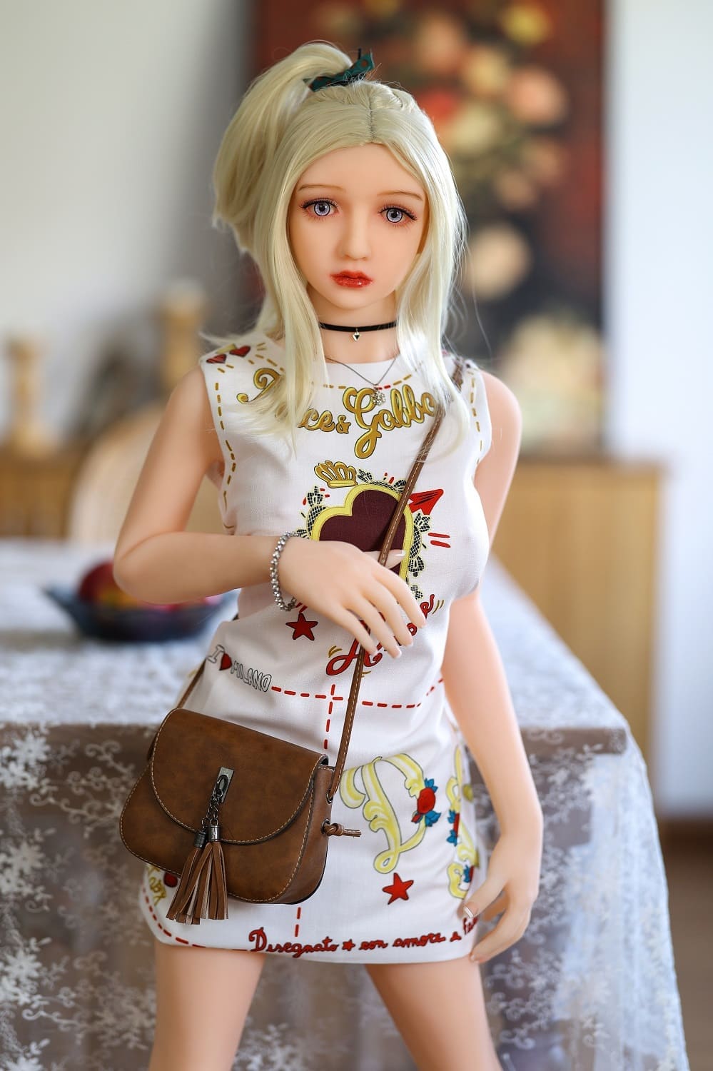 Секс-лялька marta - фото 3 | lovedoll Секс-лялька marta в короткій сукні з сумкою через плече