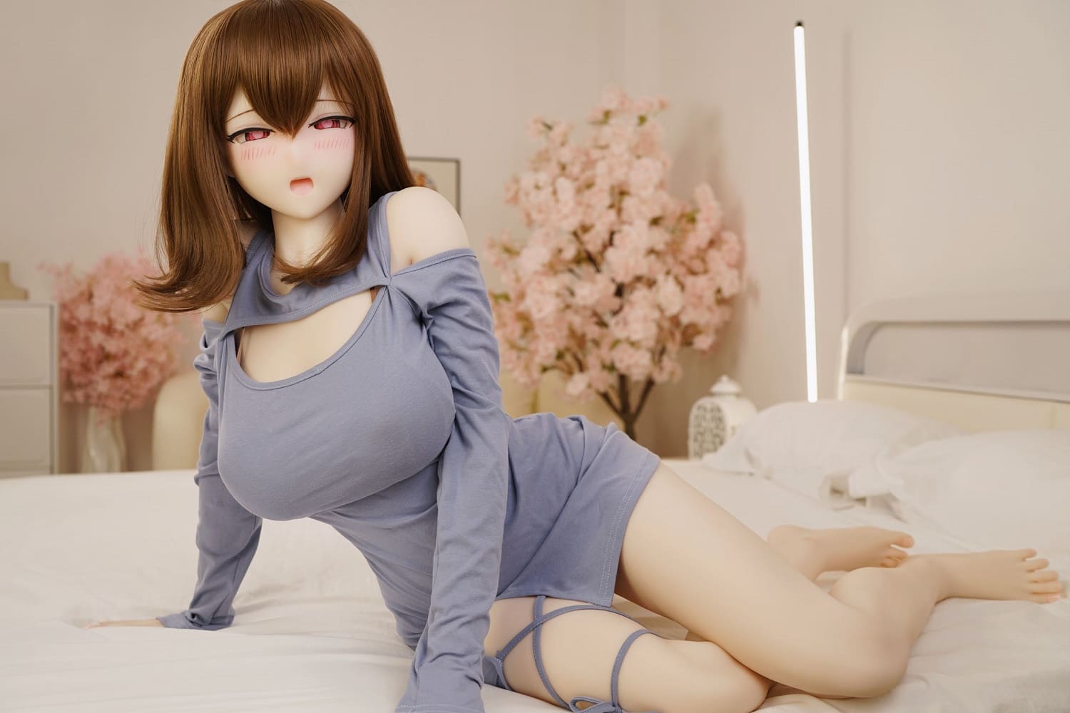 Секс-лялька mirexa - фото 10 | lovedoll Секс-лялька mirexa аніме на білому ліжку