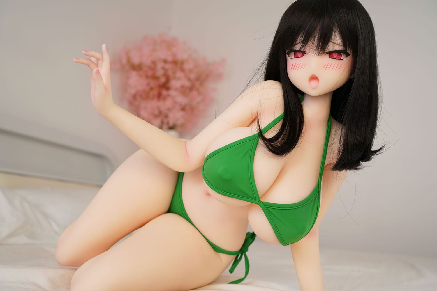 Секс-лялька kaguya - фото 3 | lovedoll Секс-лялька kaguya аніме в зеленій білизні