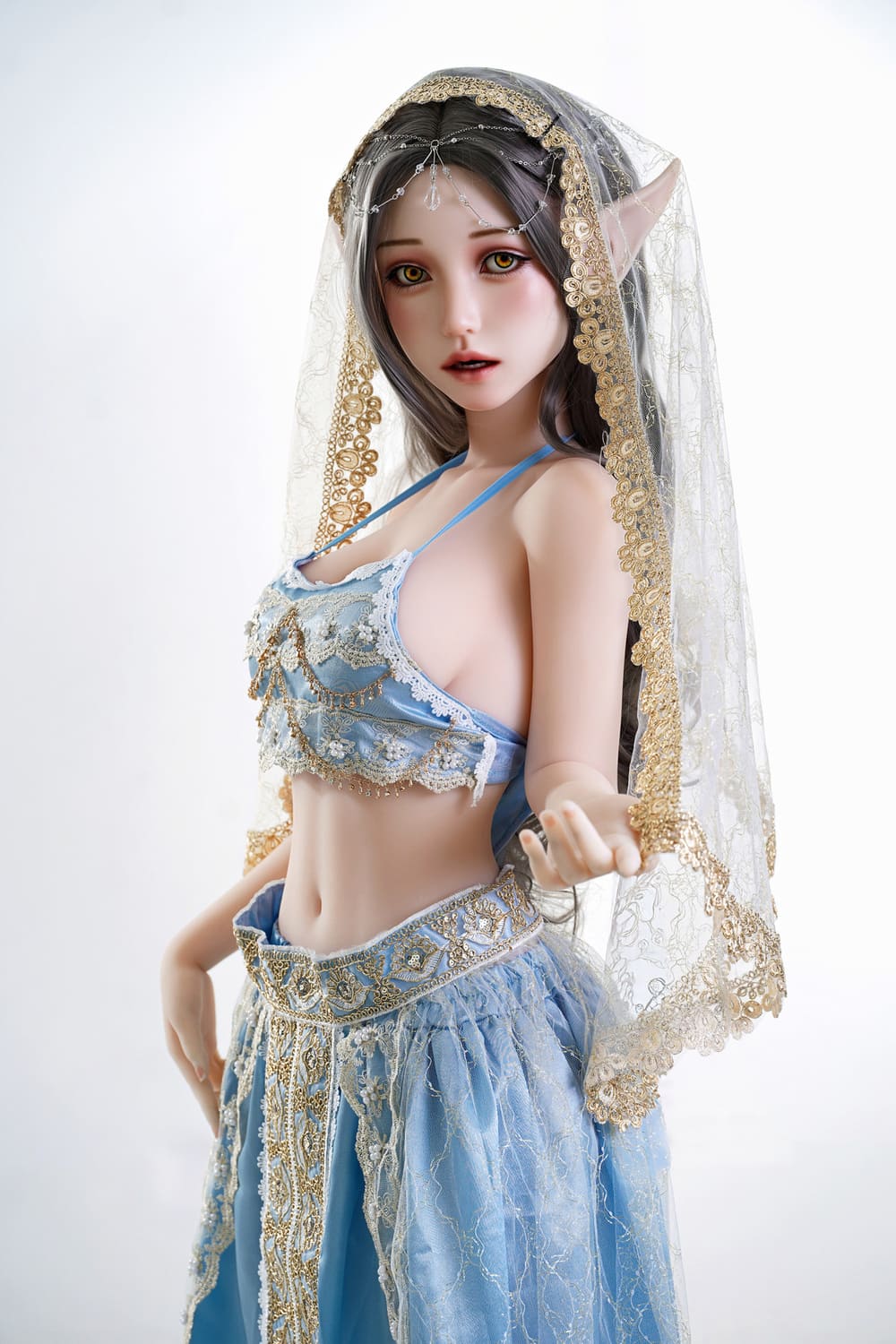 Секс-лялька eliria - фото 6 | lovedoll Секс-лялька eliria ельф у блакитному топі та спідниці